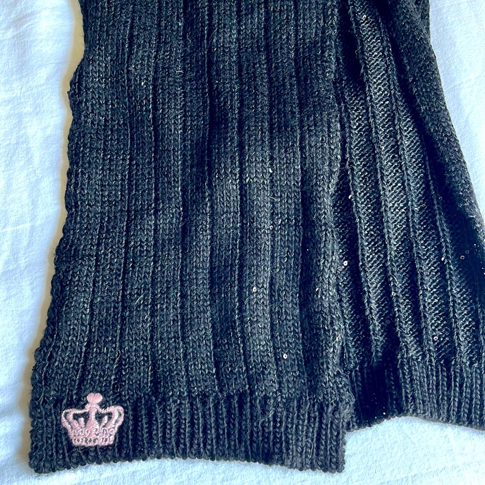 Juicy couture black sequin scarf
